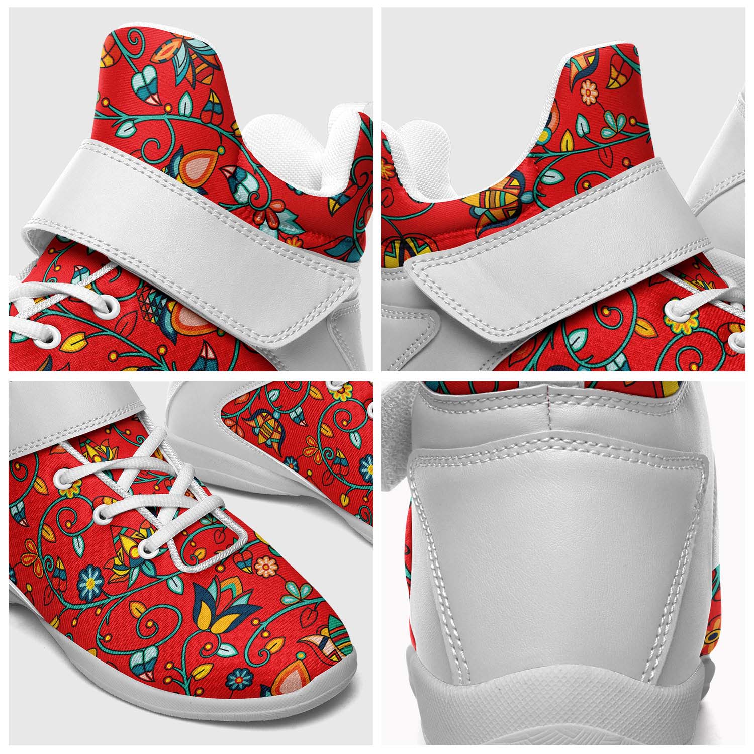Thorny Path Red Ipottaa Basketball / Sport High Top Shoes - White Sole