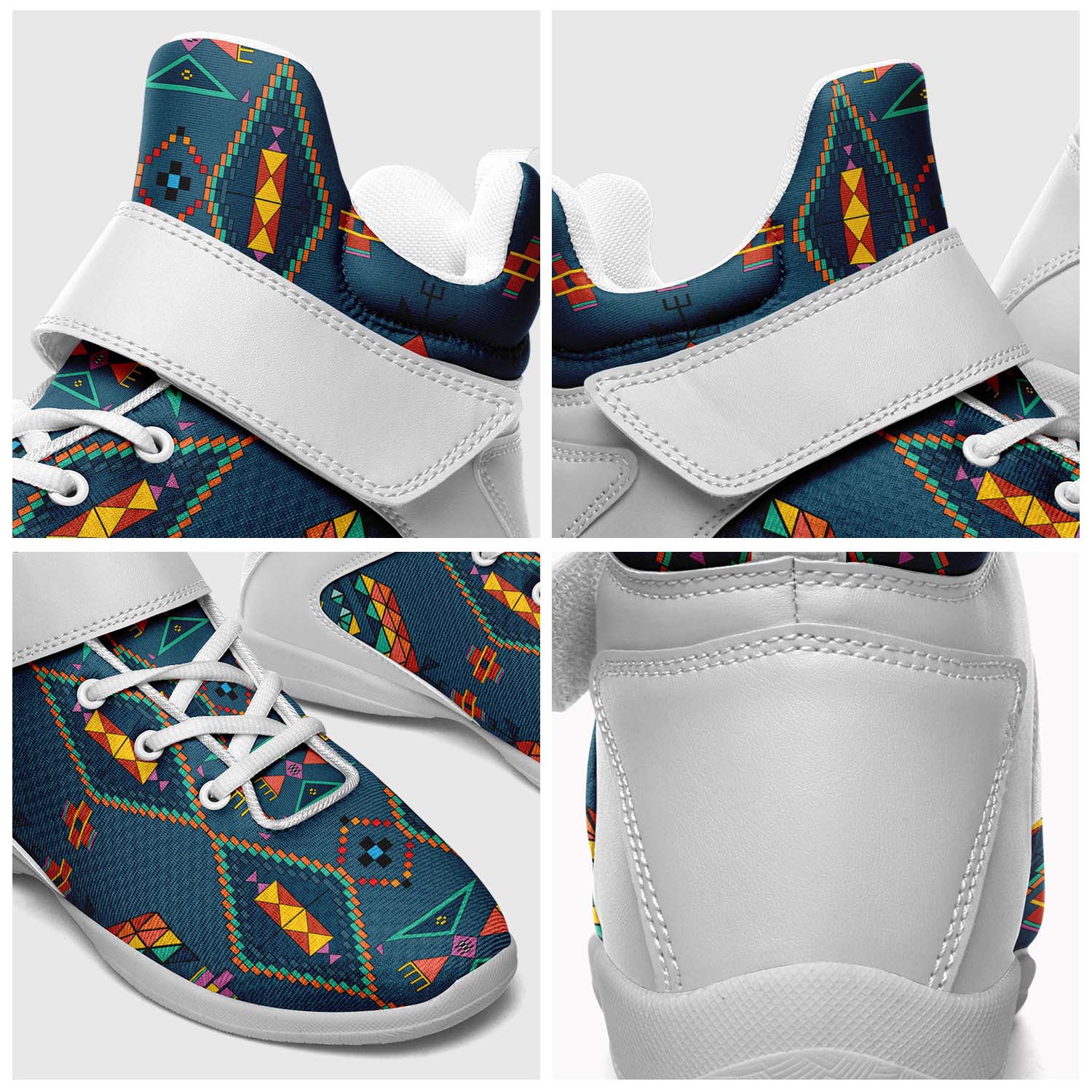 Travois Tipi Deep Lake Ipottaa Basketball / Sport High Top Shoes - White Sole
