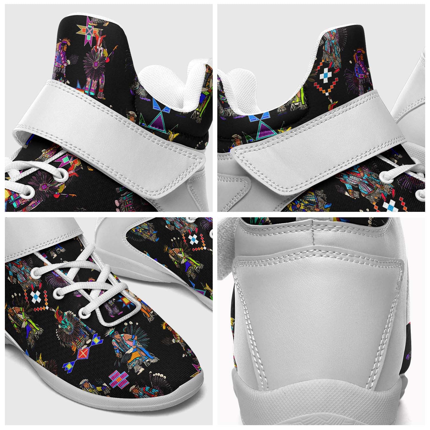 Men's Tradish Dancers Black Ipottaa Basketball / Sport High Top Shoes - White Sole