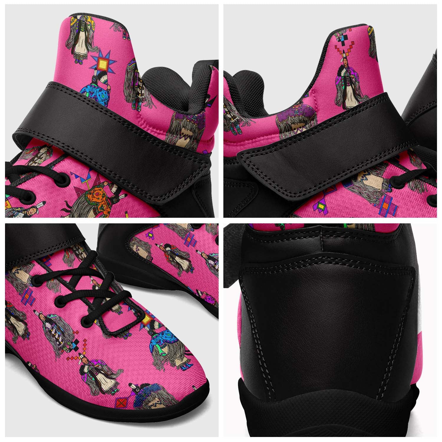 Women's Tradish Dancers Pink Ipottaa Basketball / Sport High Top Shoes - Black Sole