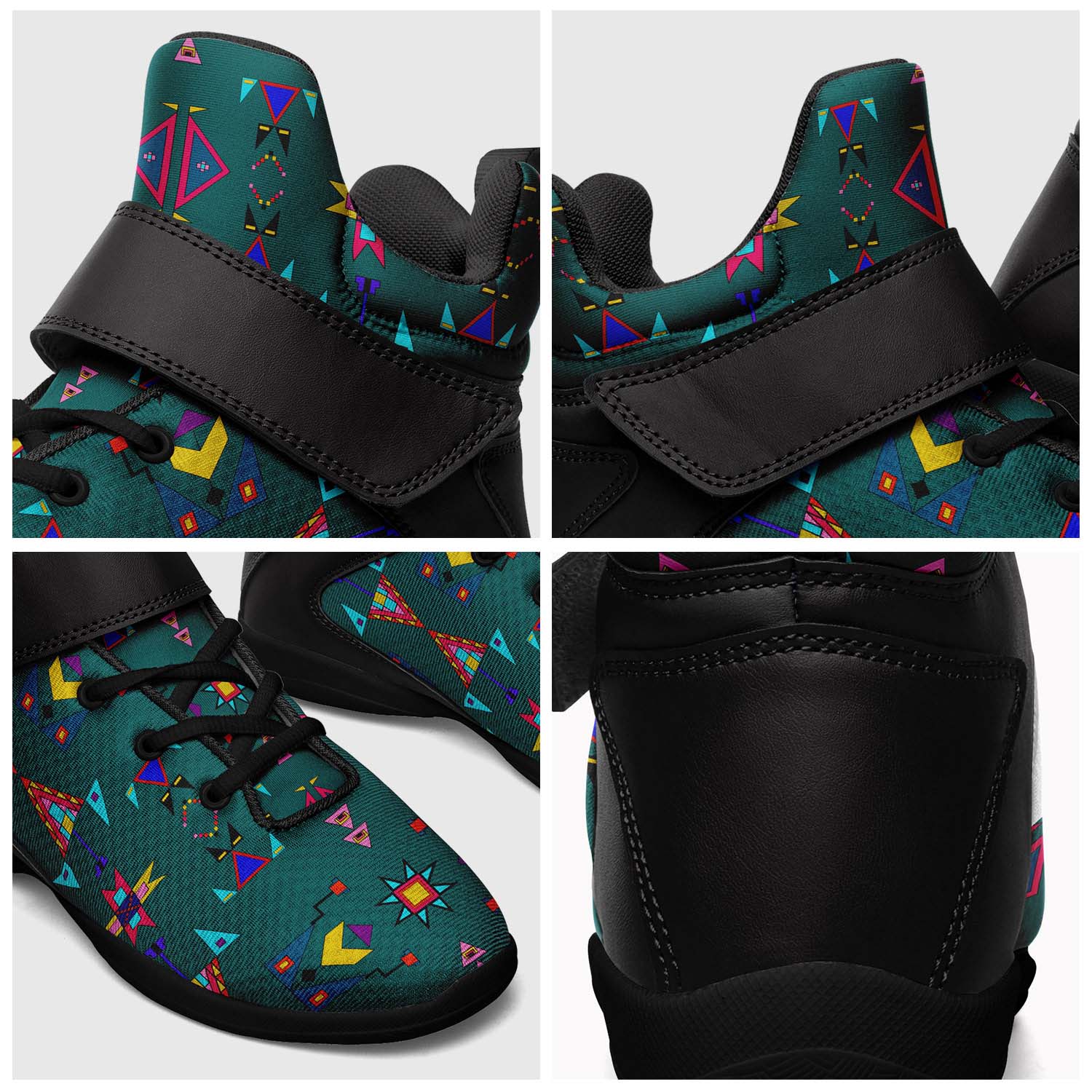 Enemy Territory Teal Ipottaa Basketball / Sport High Top Shoes - Black Sole