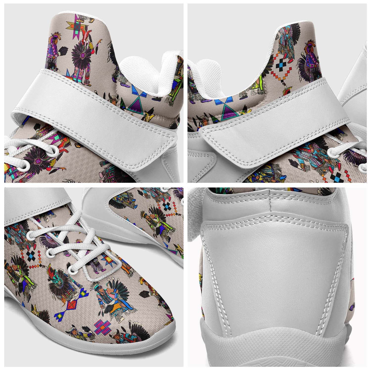 Men's Tradish Dancers Muslin Ipottaa Basketball / Sport High Top Shoes - White Sole