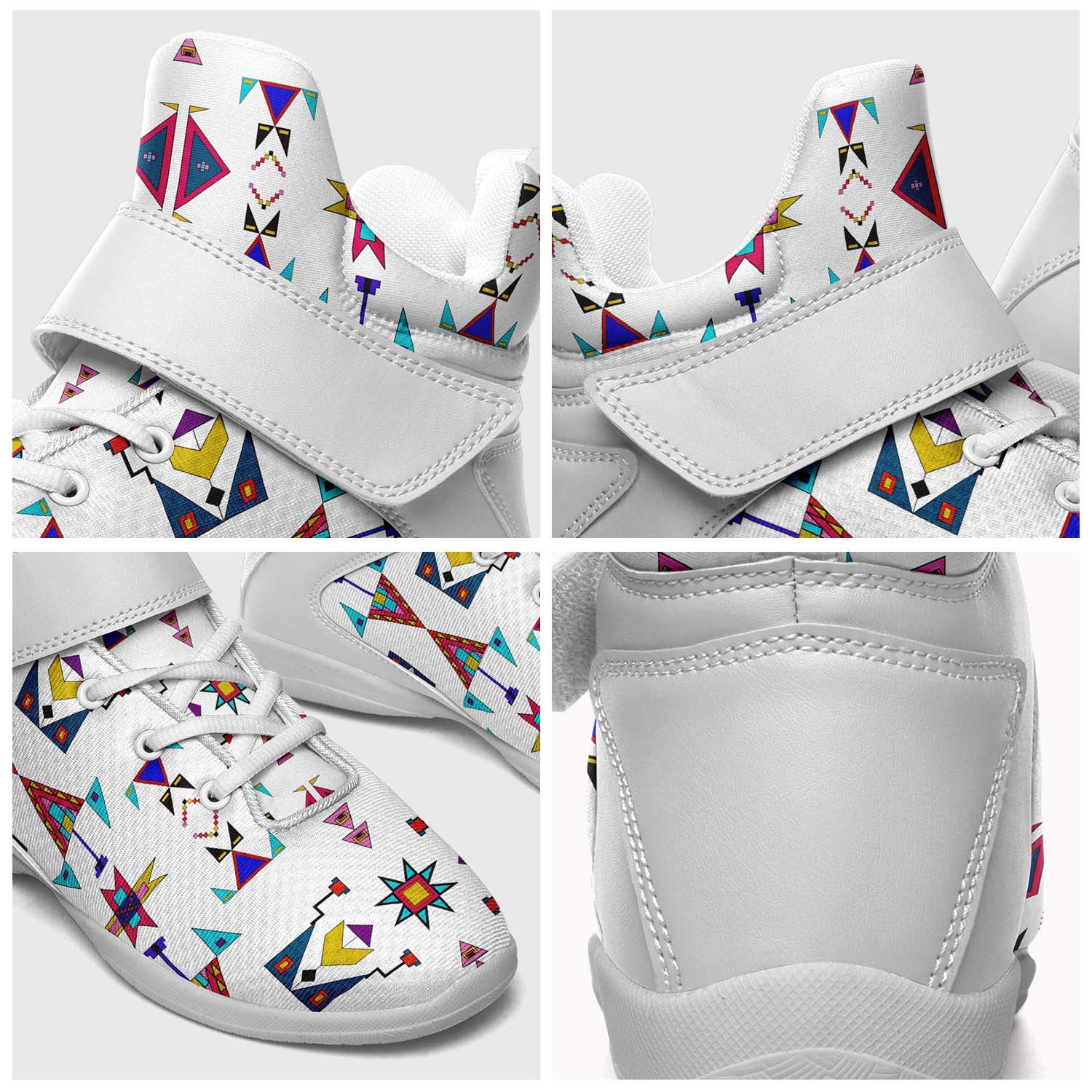 Enemy Territory White Ipottaa Basketball / Sport High Top Shoes - White Sole