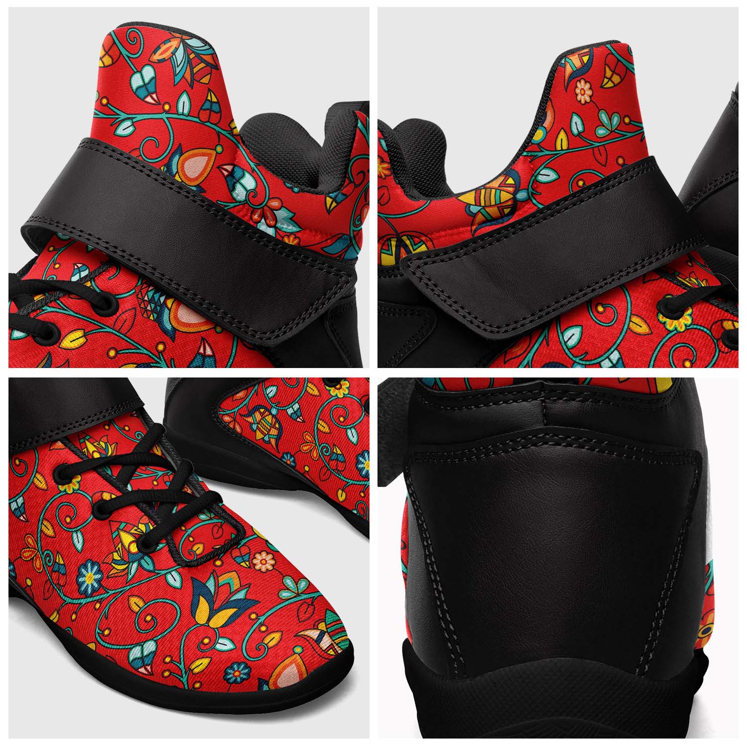 Thorny Path Red Ipottaa Basketball / Sport High Top Shoes - Black Sole