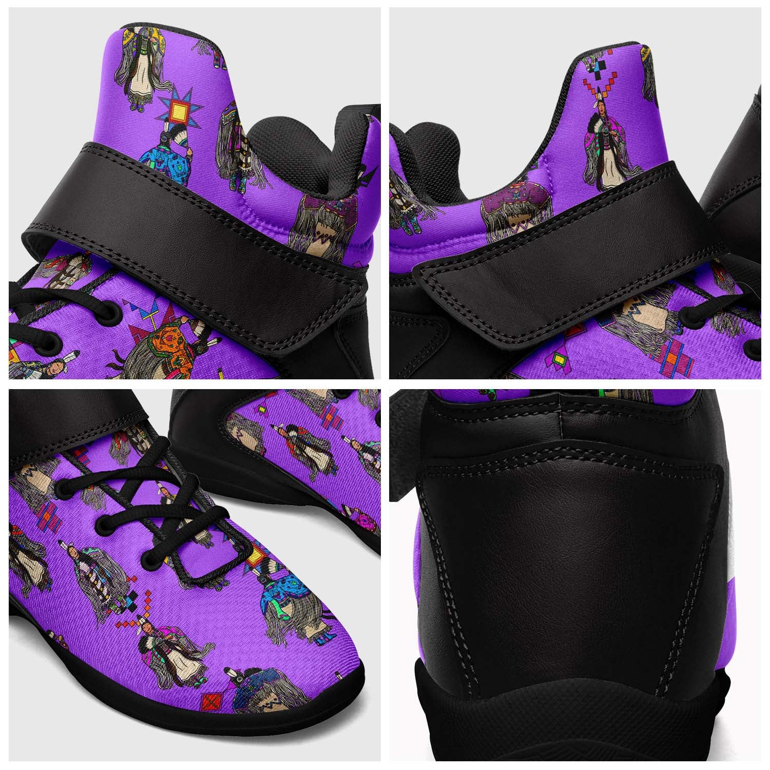 Women's Tradish Dancers Purple Ipottaa Basketball / Sport High Top Shoes - Black Sole