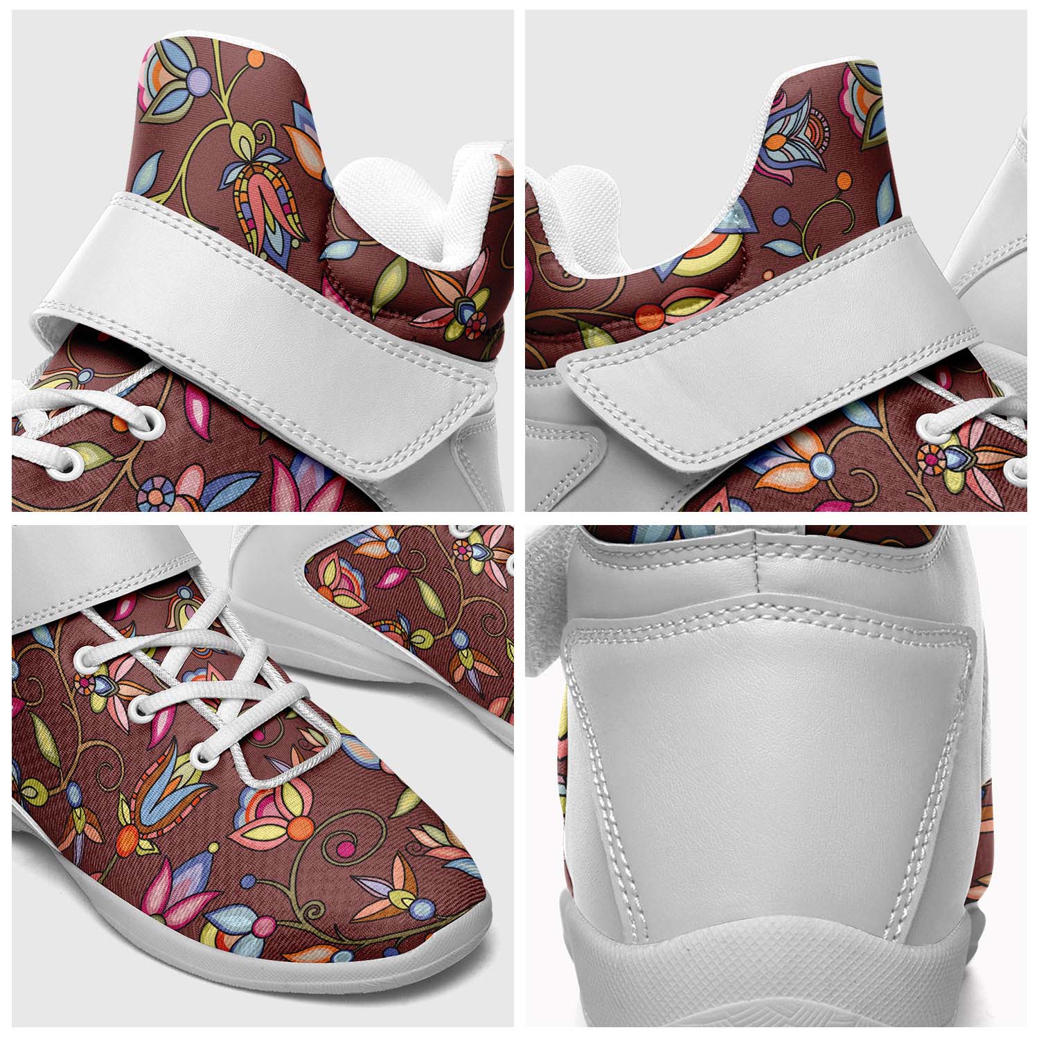 Buffalo Bloom Clay Ipottaa Basketball / Sport High Top Shoes - White Sole