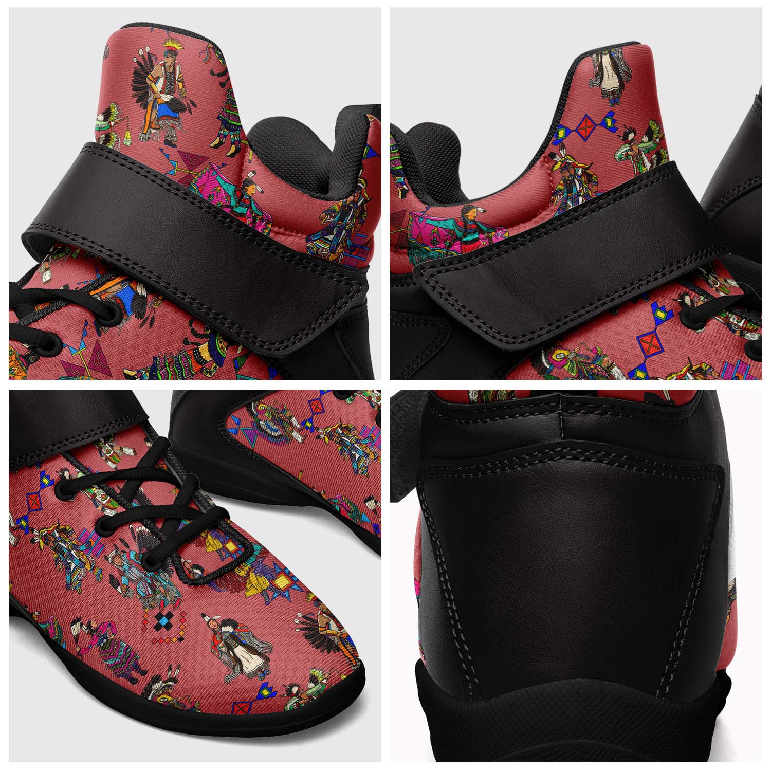 Grand Entry Dancers Terra Cotta Ipottaa Basketball / Sport High Top Shoes - Black Sole