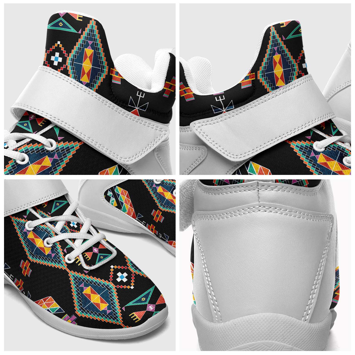 Travois Tipi Black Ipottaa Basketball / Sport High Top Shoes - White Sole