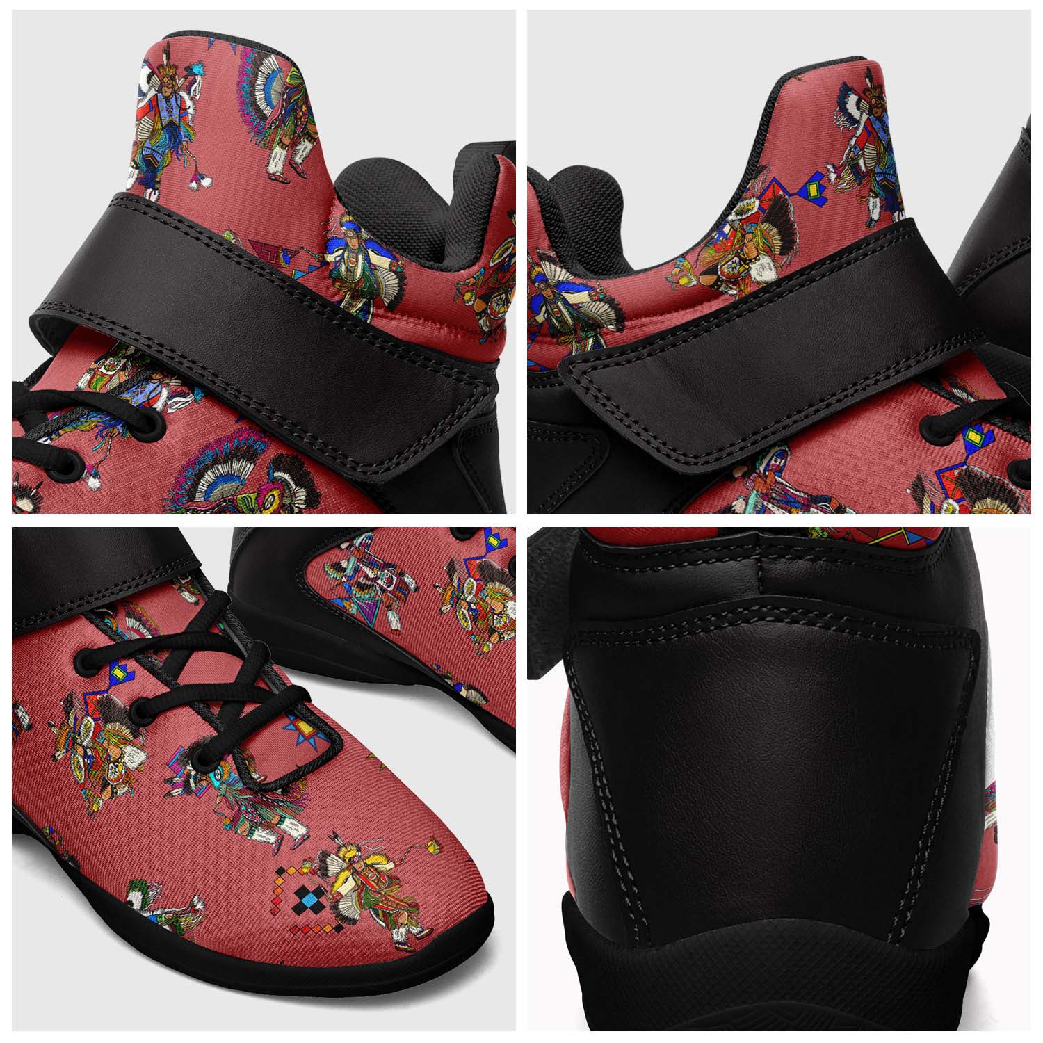 Men's Fancy Dancers Terra Cotta Ipottaa Basketball / Sport High Top Shoes - Black Sole