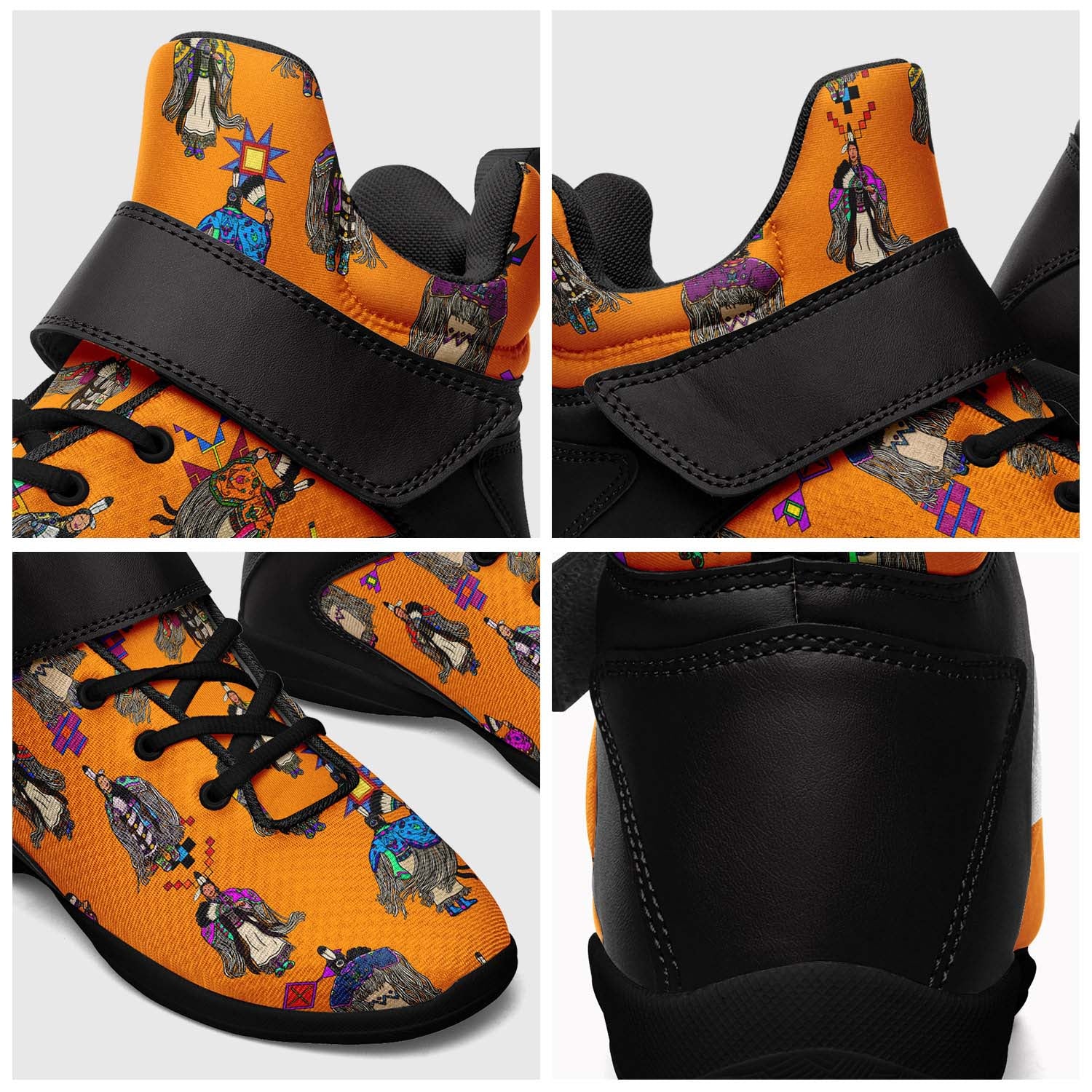 Women's Tradish Dancers Orange Ipottaa Basketball / Sport High Top Shoes - Black Sole
