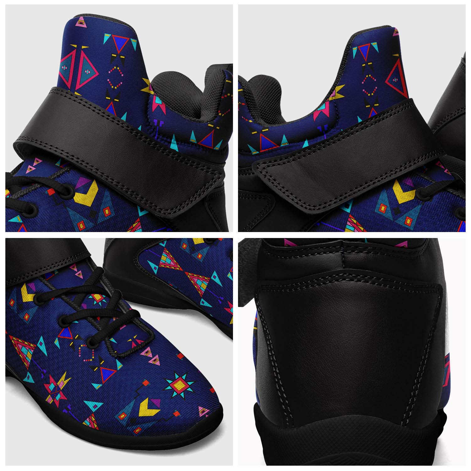 Enemy Territory Dark Navy Ipottaa Basketball / Sport High Top Shoes - Black Sole
