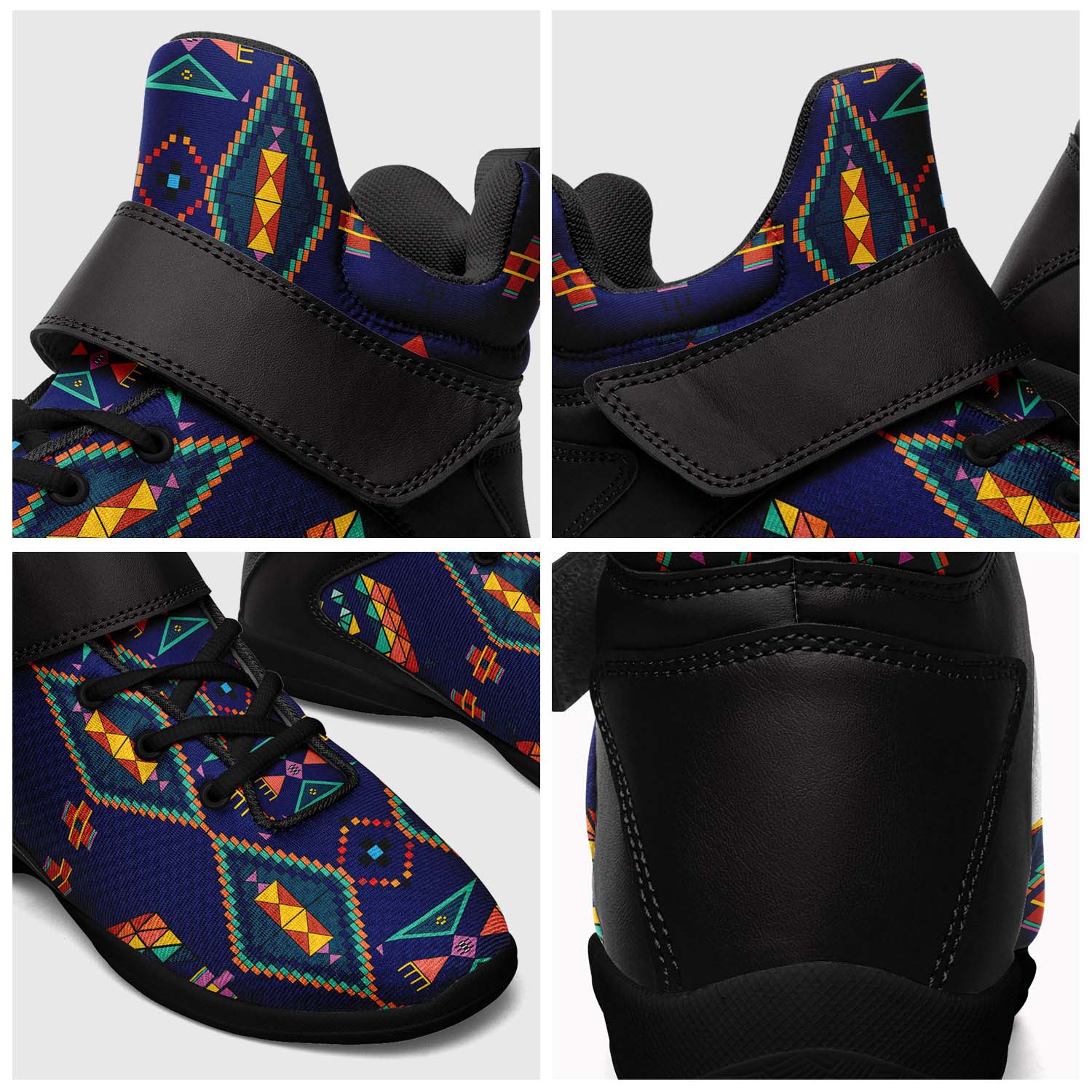 Travois Tipi Blue Ipottaa Basketball / Sport High Top Shoes - Black Sole