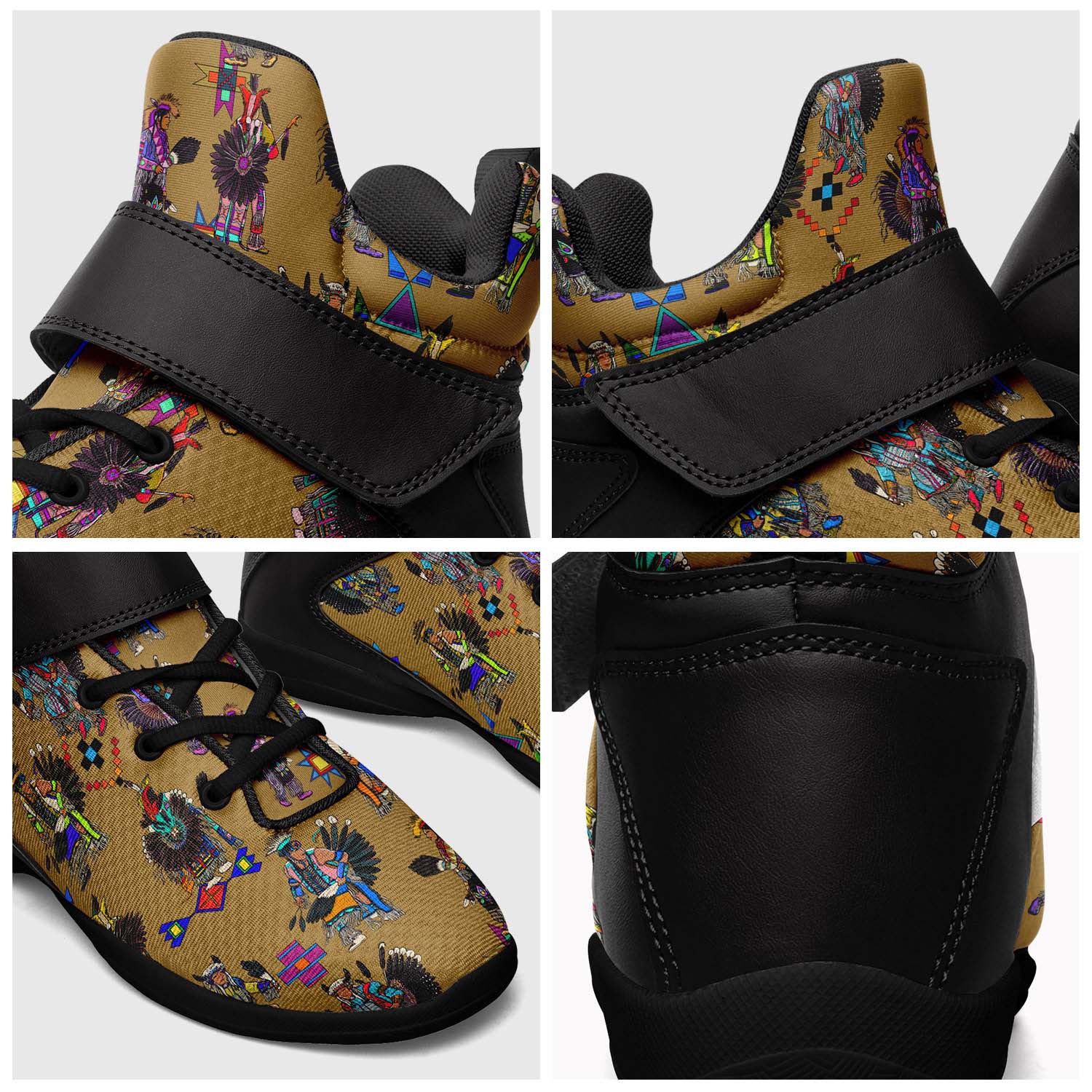 Men's Tradish Dancers Earth Ipottaa Basketball / Sport High Top Shoes - Black Sole