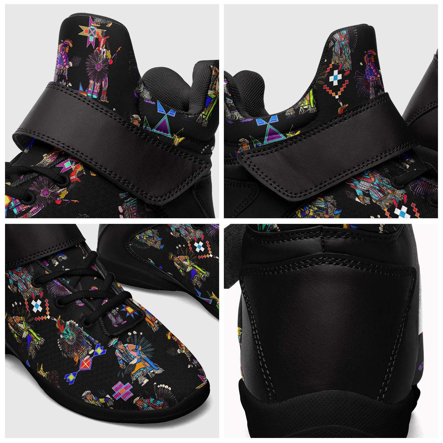 Men's Tradish Dancers Black Ipottaa Basketball / Sport High Top Shoes - Black Sole