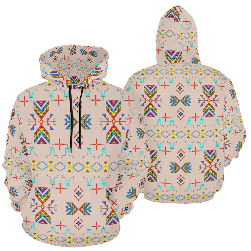 Rainy Chief Rainbow Taupe Hoodie for Men (USA Size)