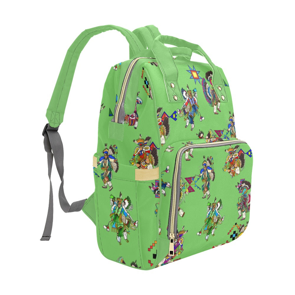 Men's Fancy Dancers Grass Multi-Function Diaper Backpack/Diaper Bag