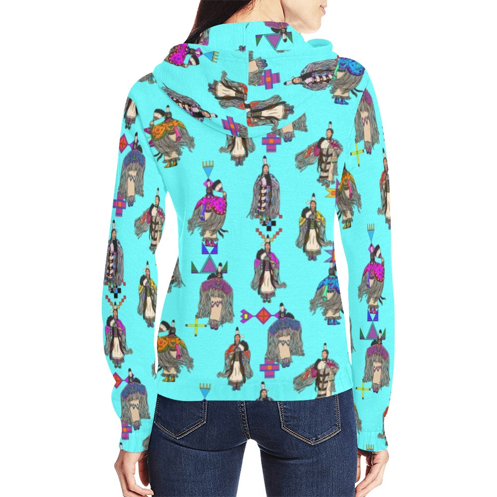 Women's Tradish Dancers Turquoise Full Zip Hoodie for Women