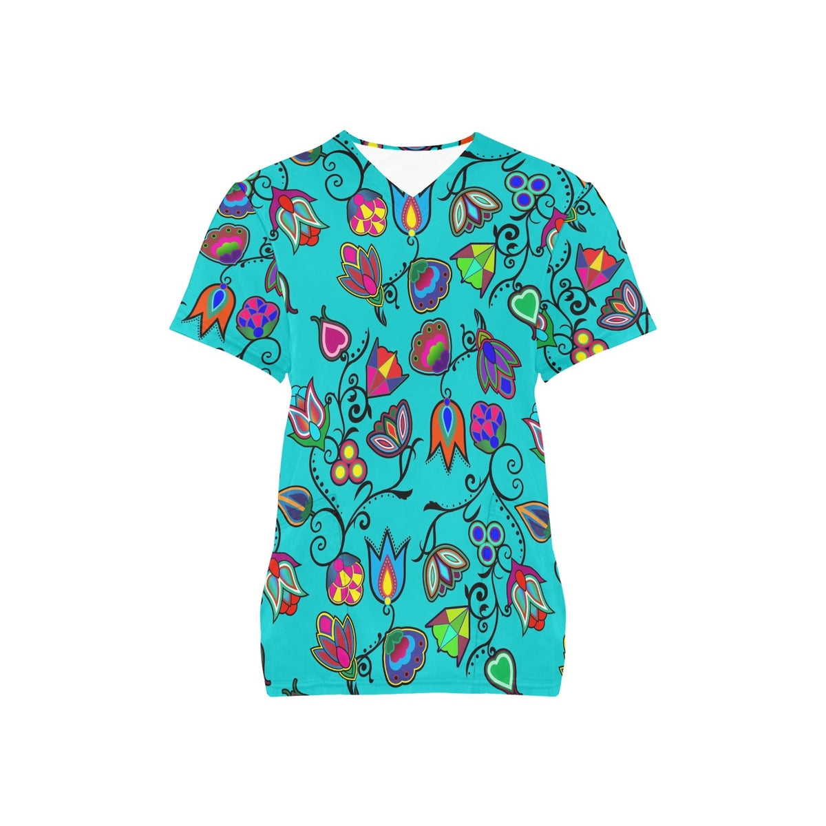 Indigenous Paisley Sky Scrub Top