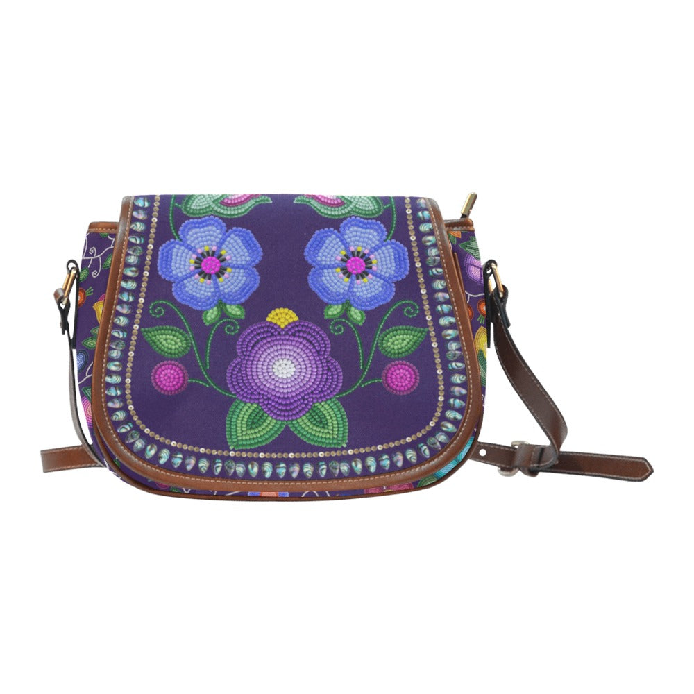 Beaded Offering Purple 1 Saddle Bag/Large