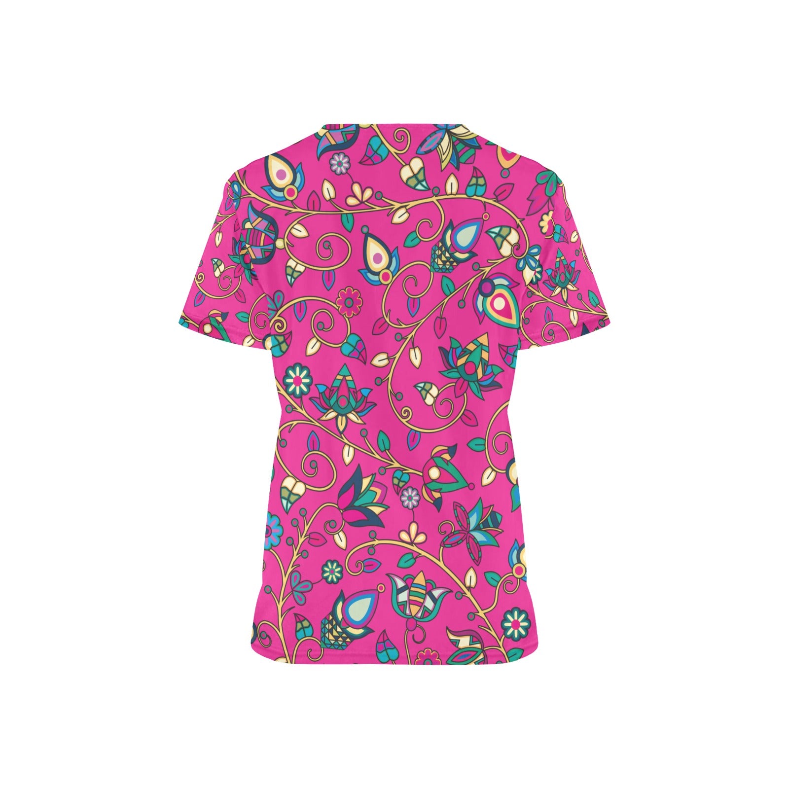 Thorny Path Pink Scrub Top