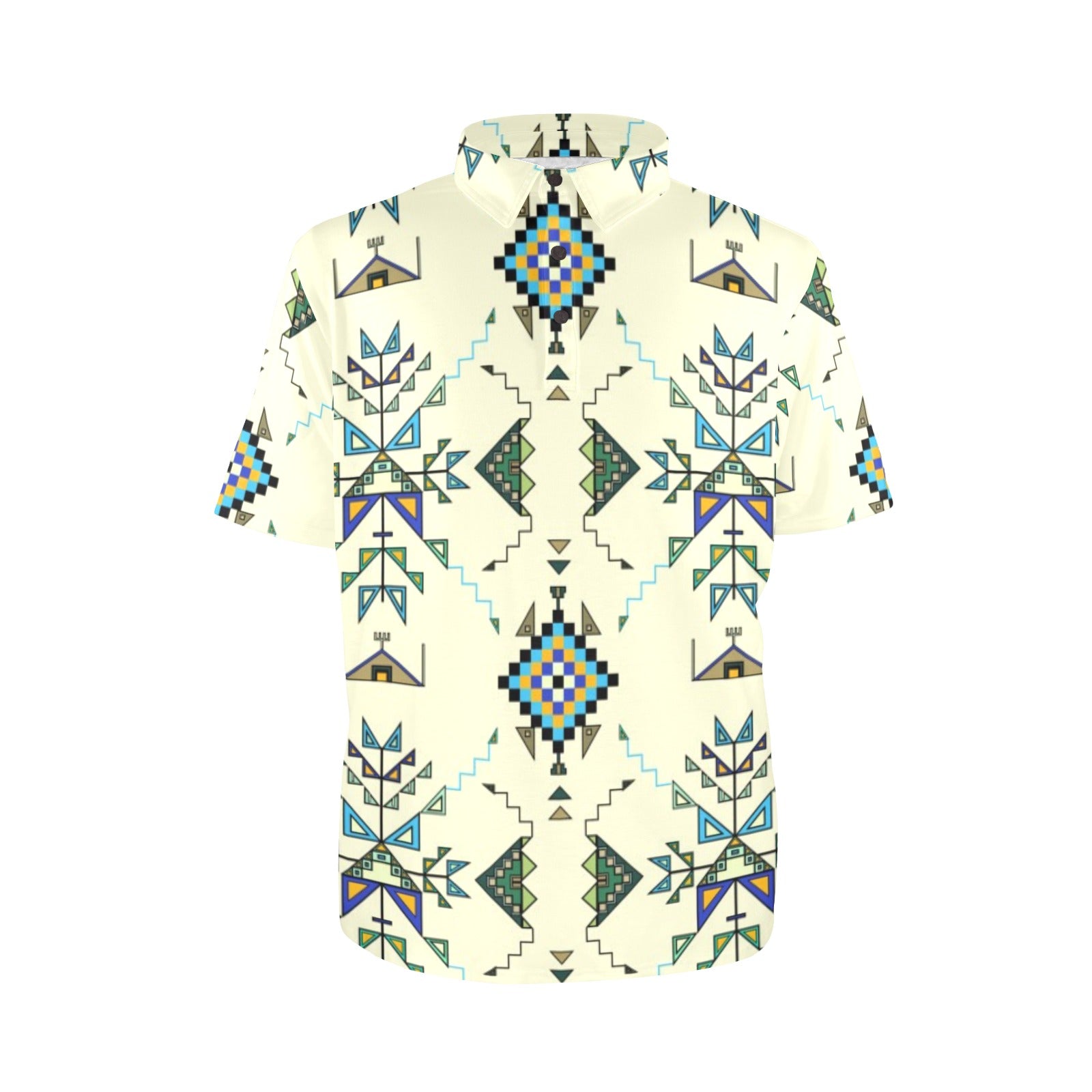 Bear Shield Cream Polo Shirt