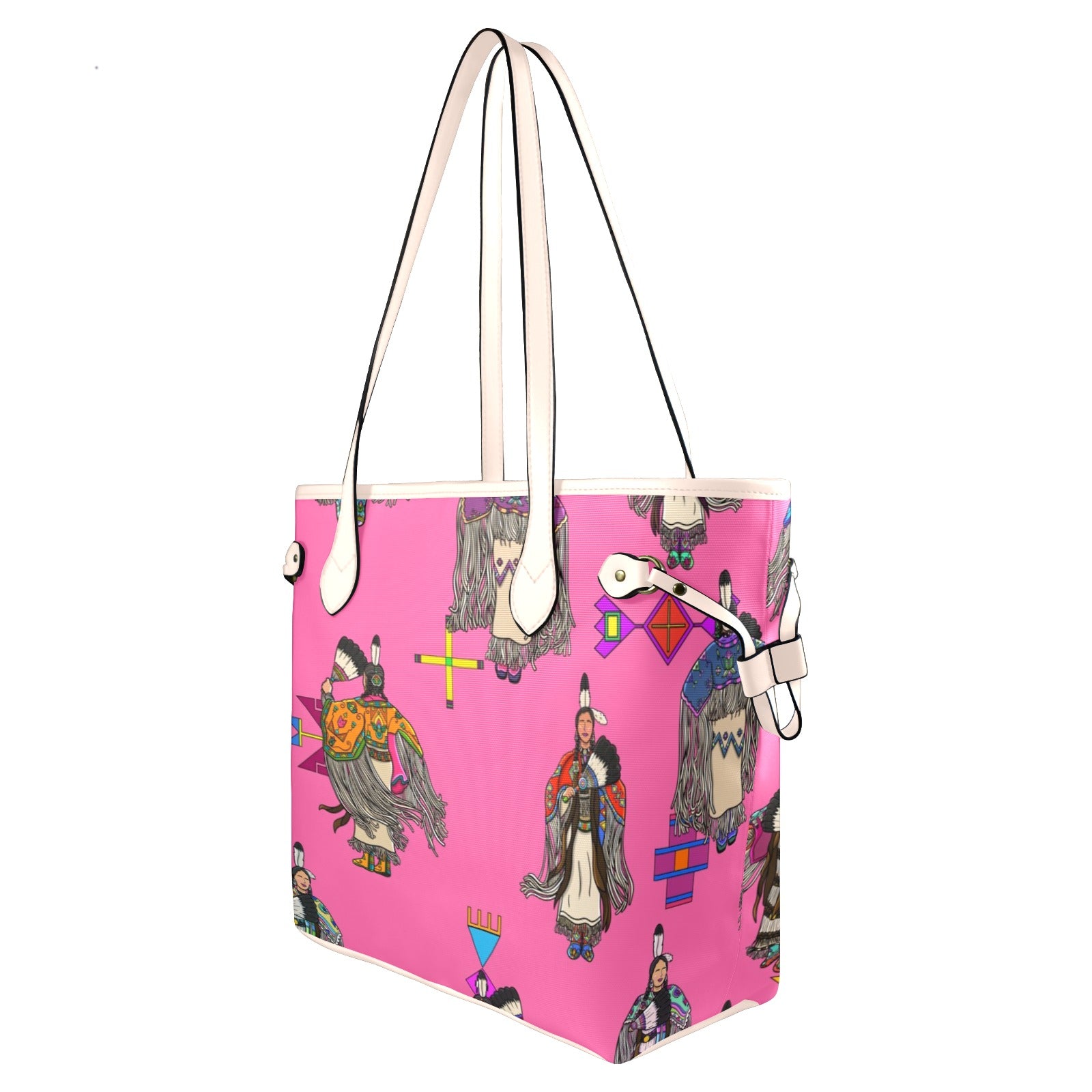 Women's Tradish Dancers Pink Clover Canvas Tote Bag