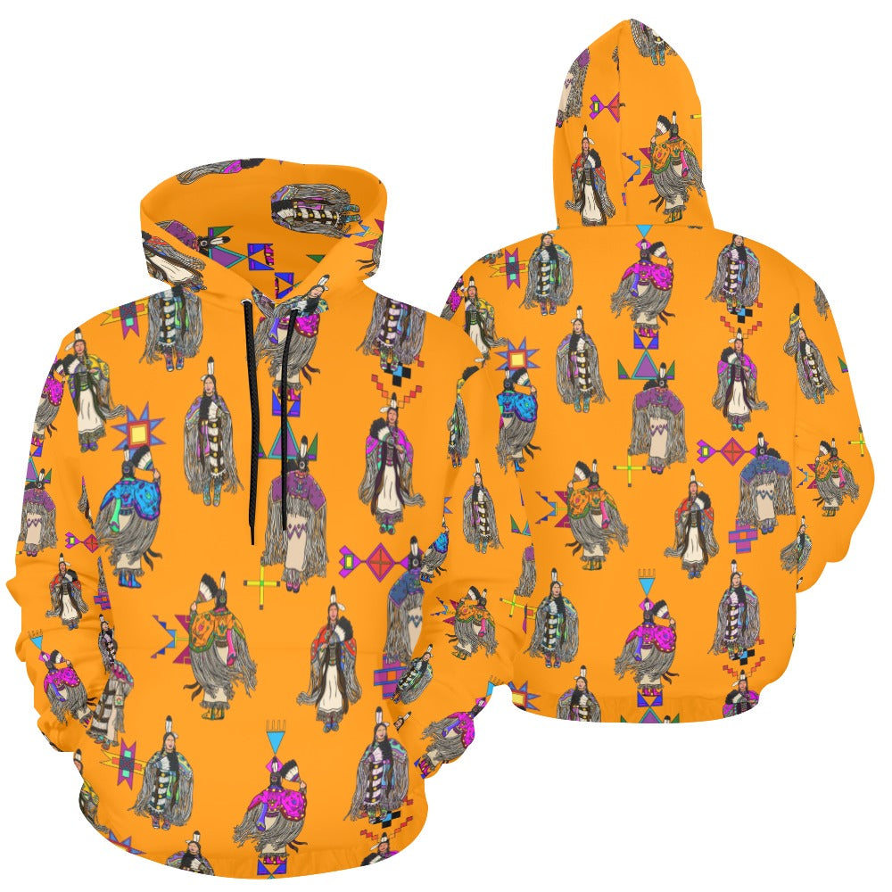 Women's Tradish Dancers Orange Hoodie for Women (USA Size)