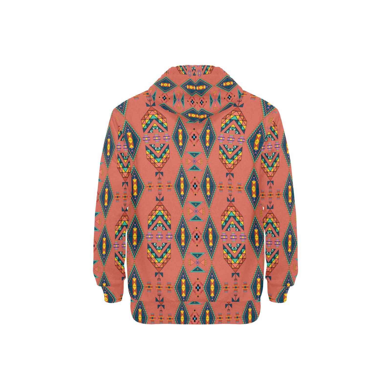 Travois Tipi Canyon Earth Men's Long Sleeve Fleece Hoodie