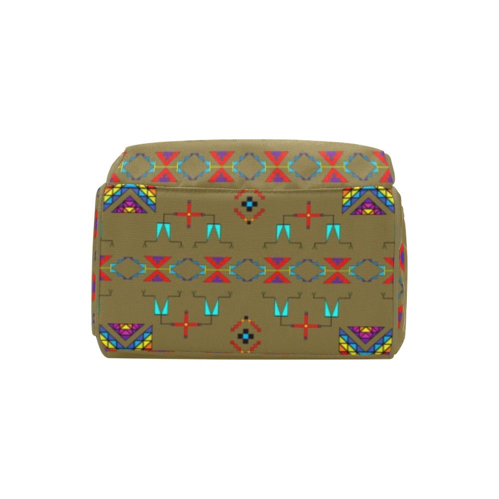 Rainy Chief Rainbow Sage Grass Multi-Function Diaper Backpack/Diaper Bag
