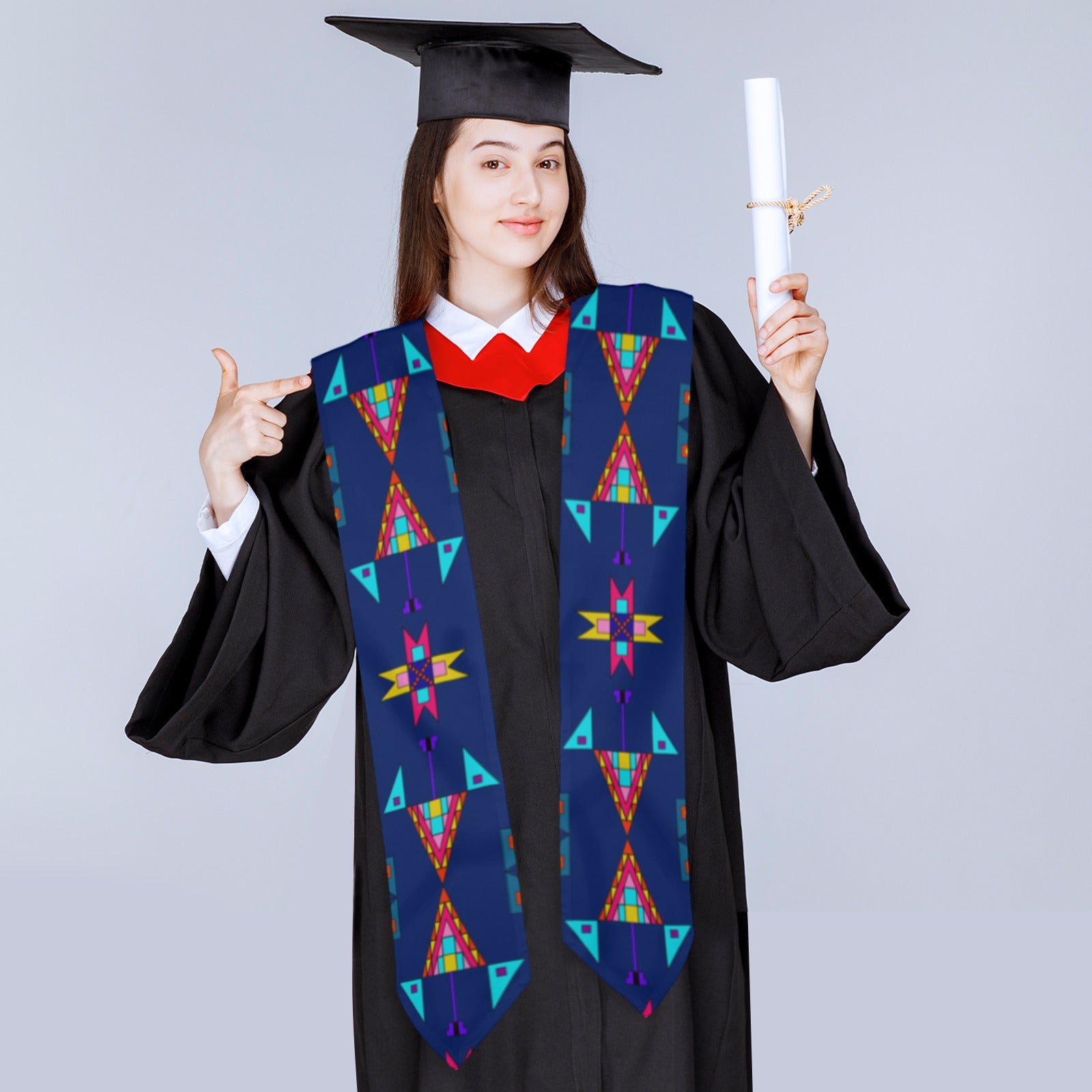 Enemy Territory Dark Navy Graduation Stole