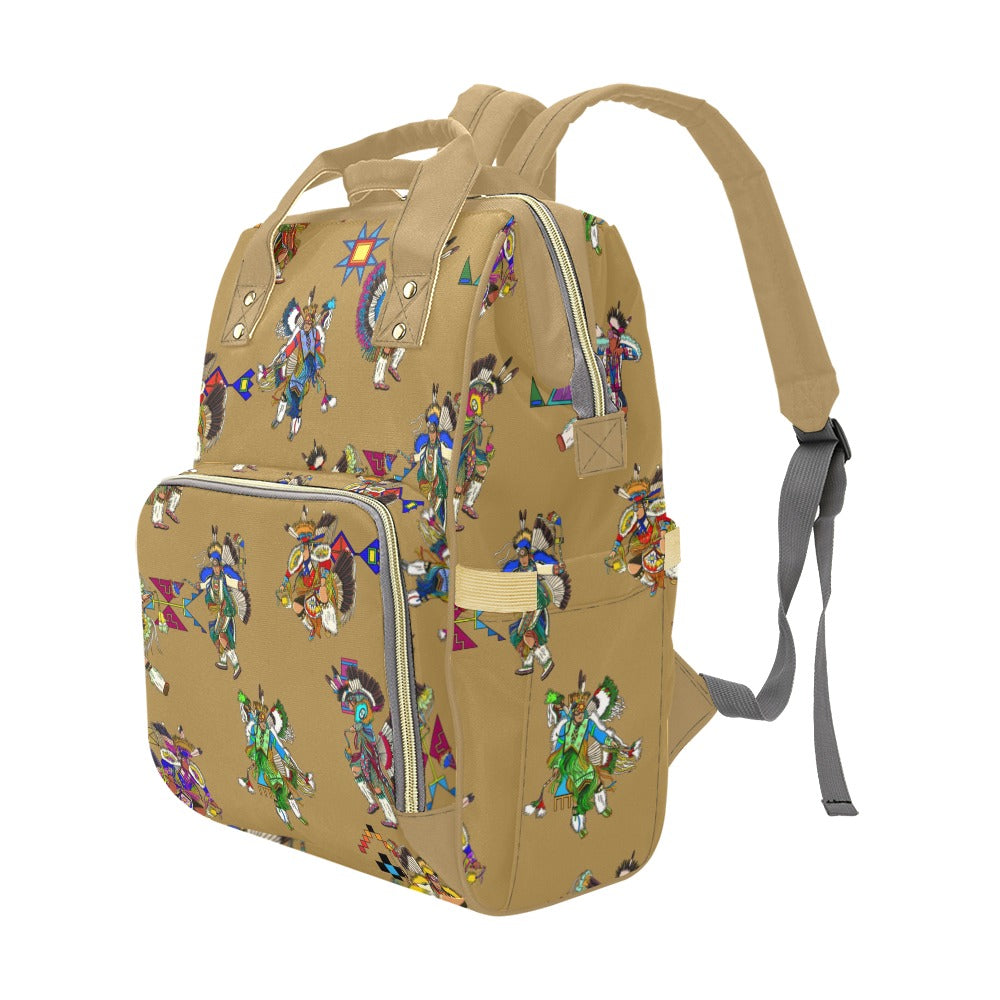 Men's Fancy Dancers Earth Multi-Function Diaper Backpack/Diaper Bag