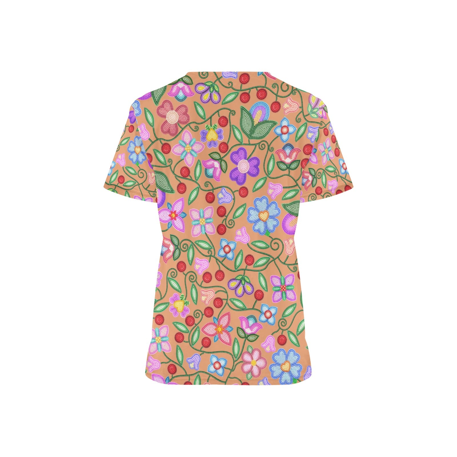 Petal Harmony Terracotta Scrub Top