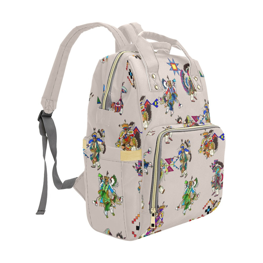 Men's Fancy Dancers Muslin Multi-Function Diaper Backpack/Diaper Bag