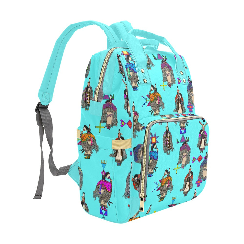 Women's Tradish Dancers Turquoise Multi-Function Diaper Backpack/Diaper Bag