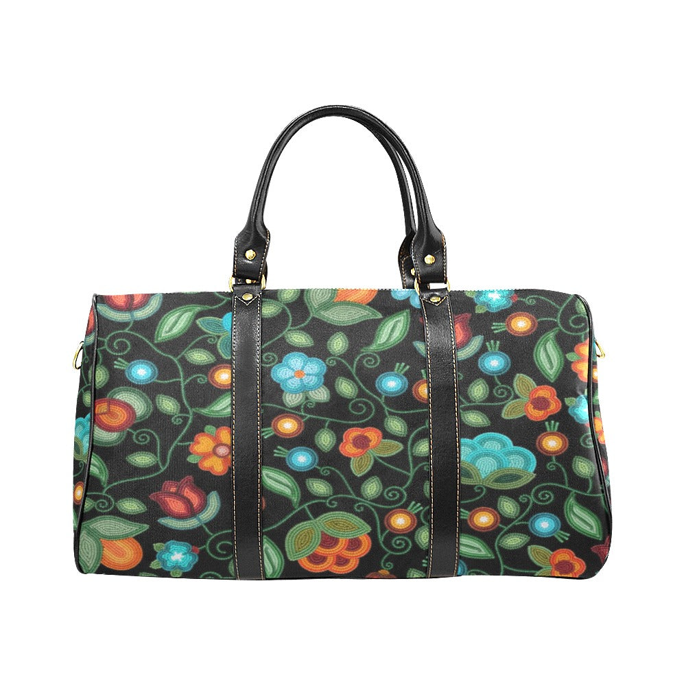 Prairie Fire Petals Black Waterproof Travel Bag/Small