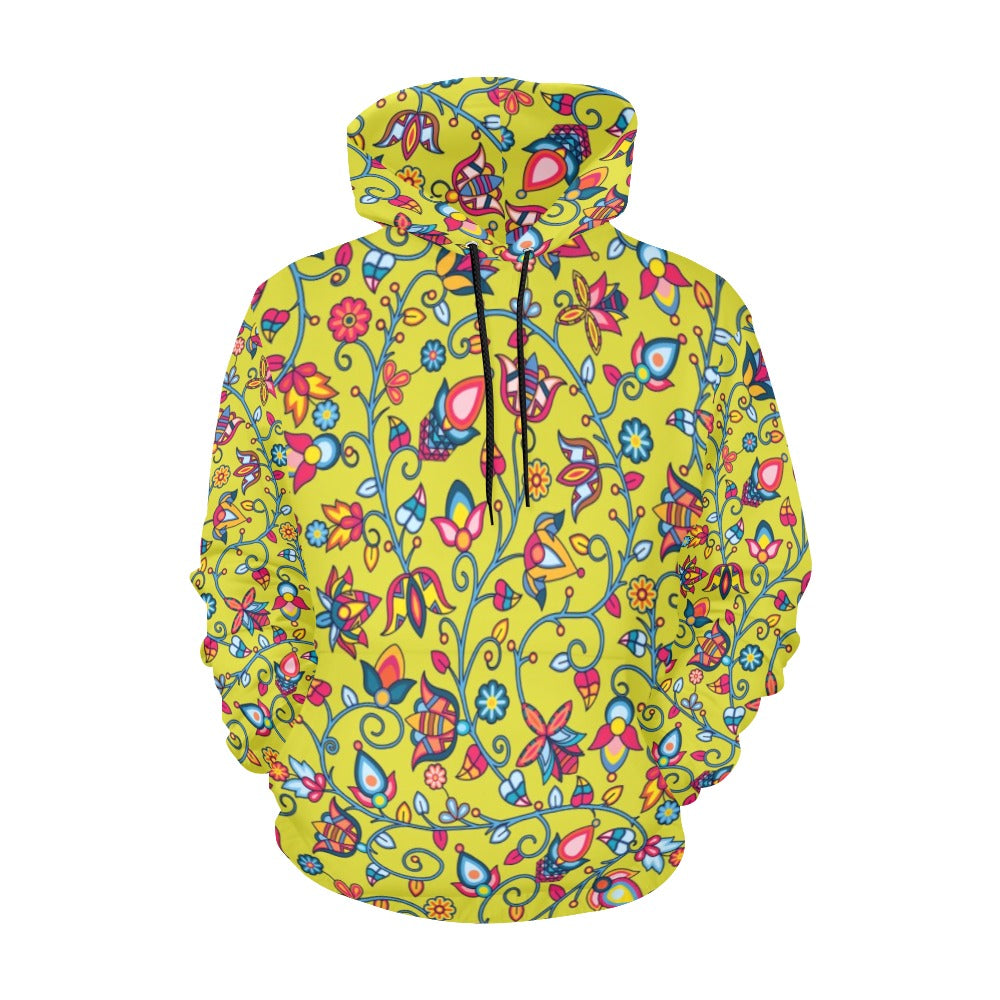 Thorny Path Yellow Grass Hoodie for Women (USA Size)