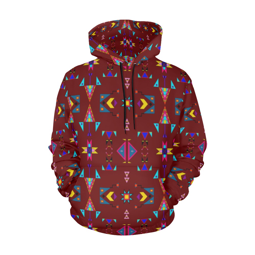 Enemy Territory Dark Maroon Hoodie for Men (USA Size)