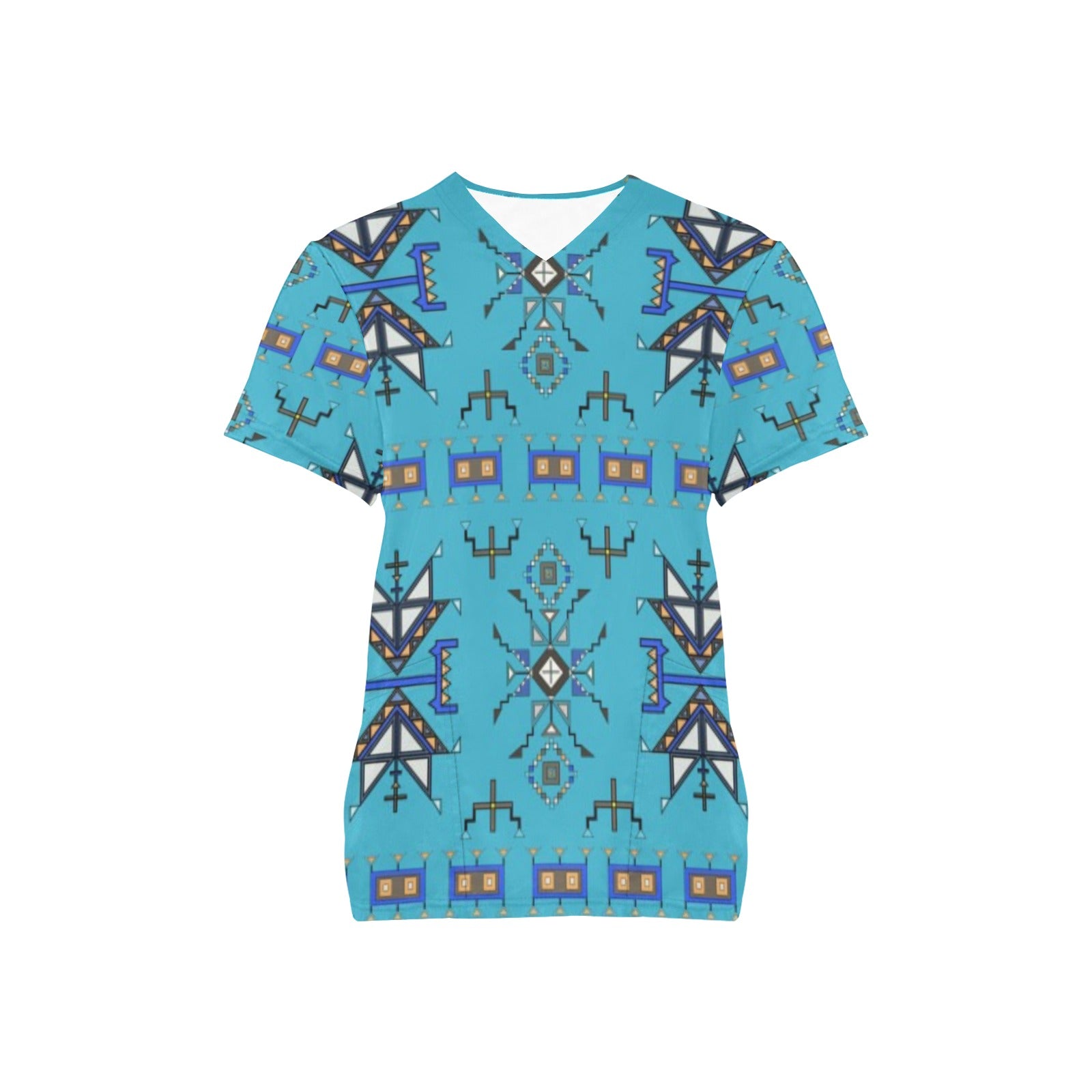 Eagle Strike Blue Scrub Top