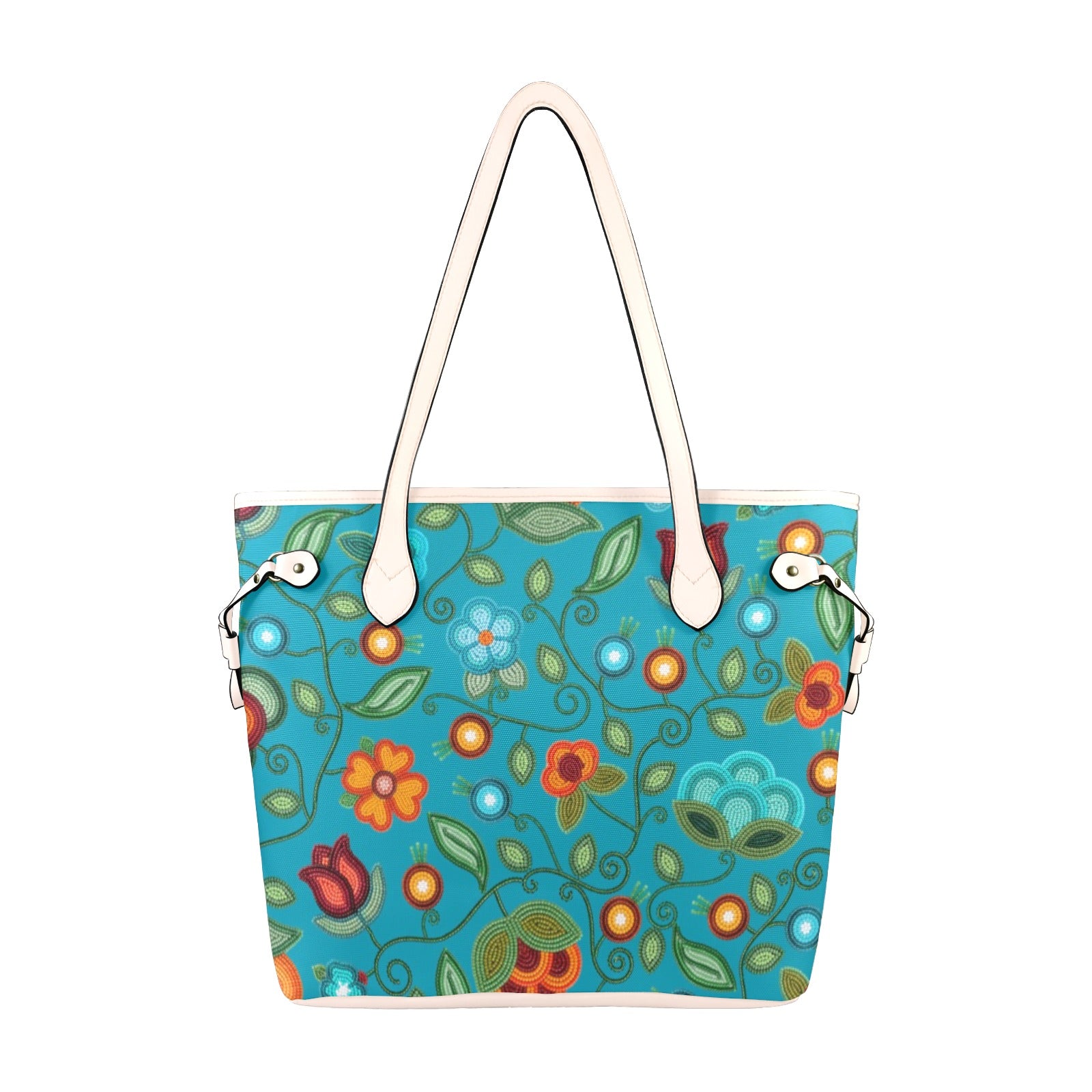 Prairie Fire Petals Ocean Clover Canvas Tote Bag