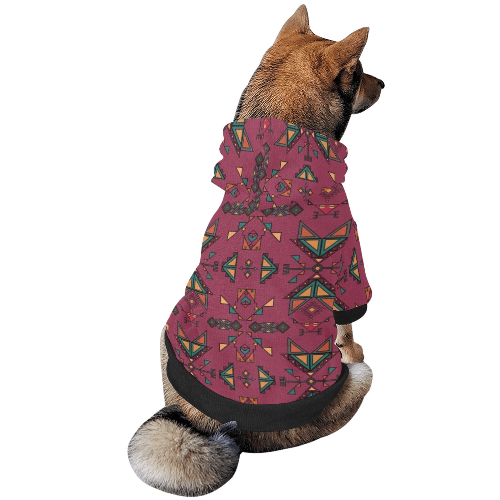 Arrow dawn Maroon Pet Dog Hoodie