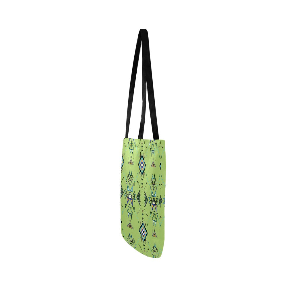 Bear Shield Green Reusable Shopping Bag (Two sides)