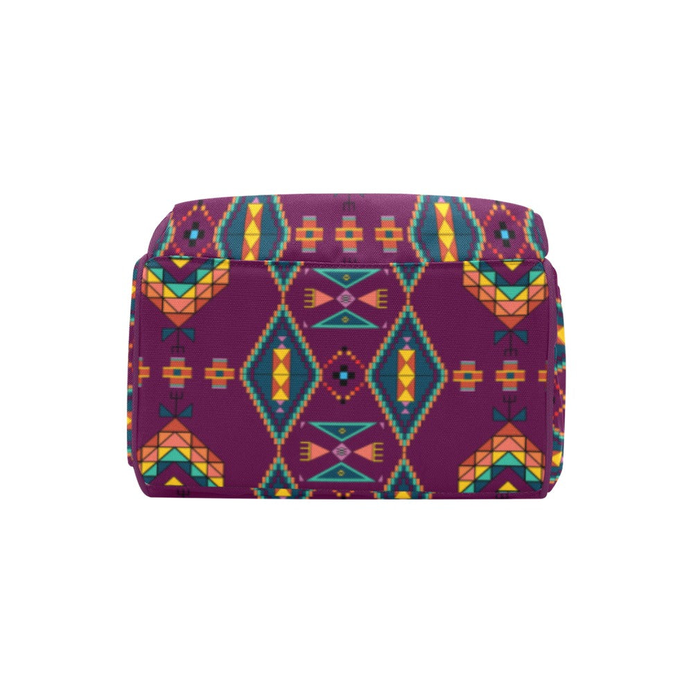 Travois Tipi Berry Multi-Function Diaper Backpack/Diaper Bag