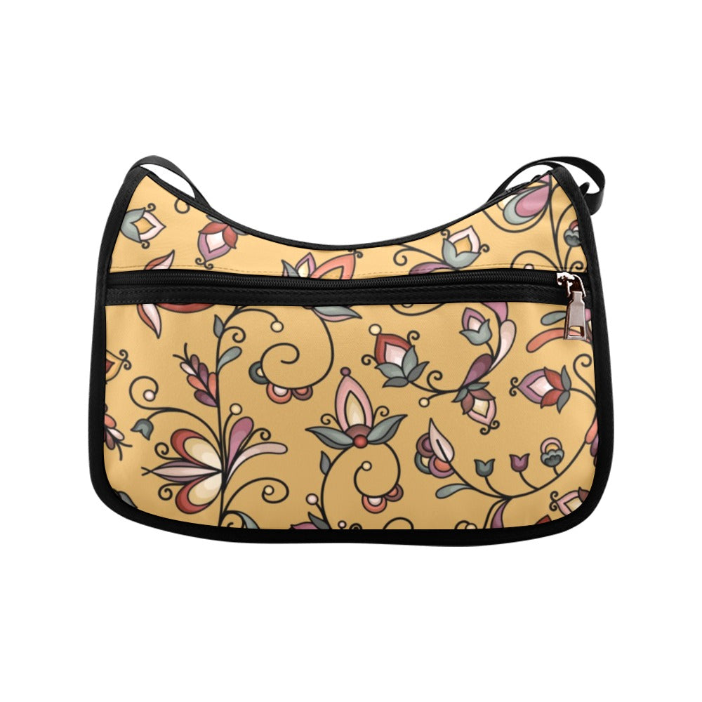 Burnt Sky Petals Gold Crossbody Bag