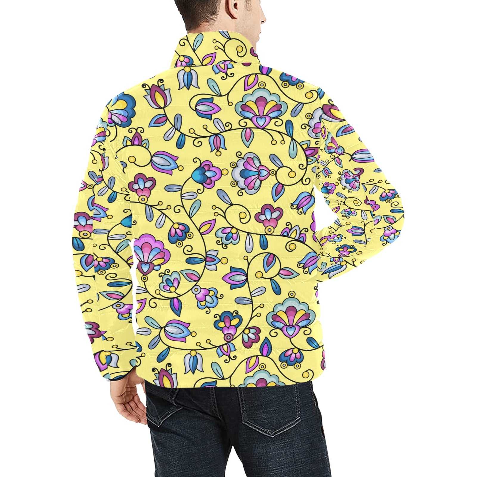 Autumn Bundle Blessing Yellow Men's Padded Jacket