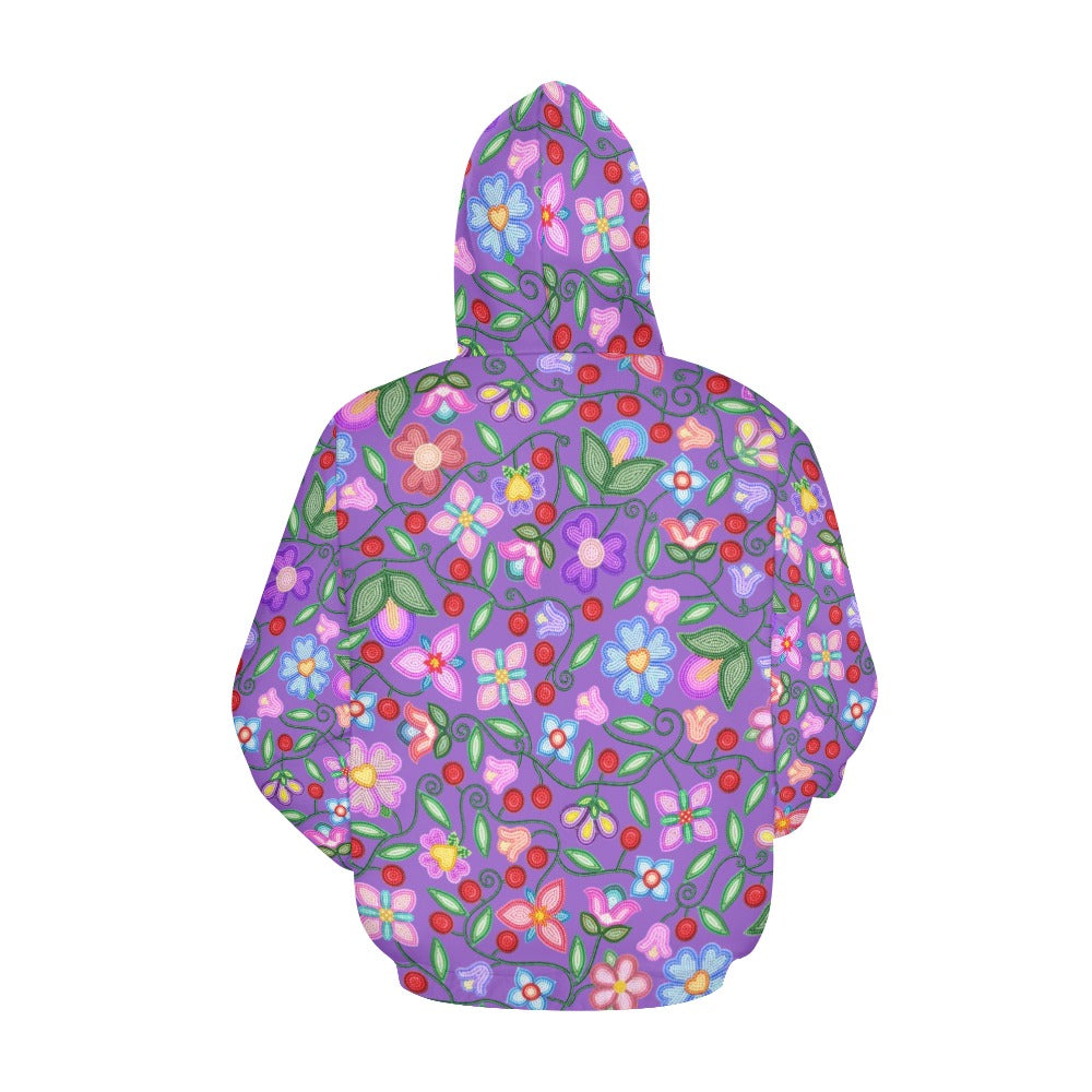 Petal Harmony Lavender All Over Print Hoodie for Women (USA Size)