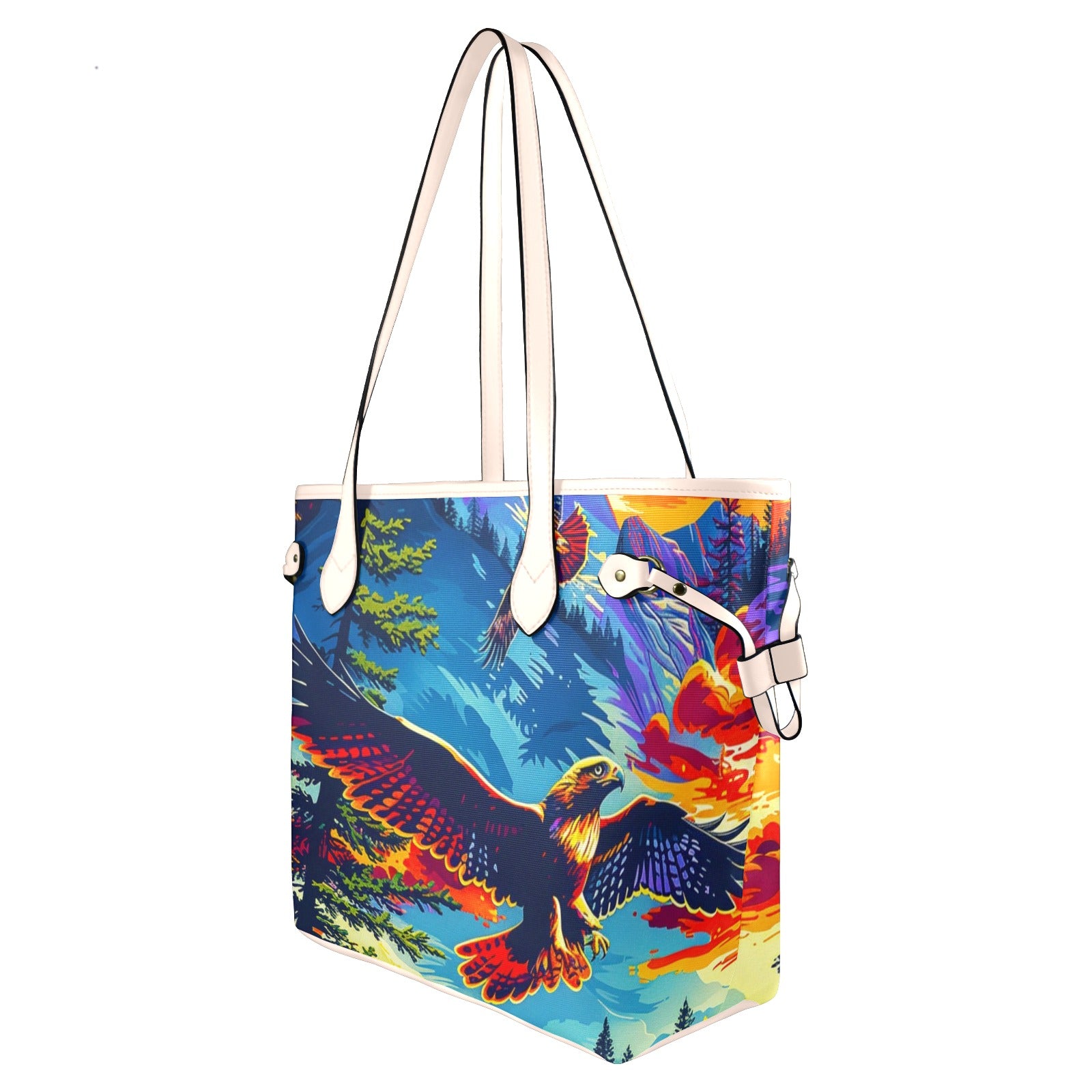 Hunting Hawks Clover Canvas Tote Bag