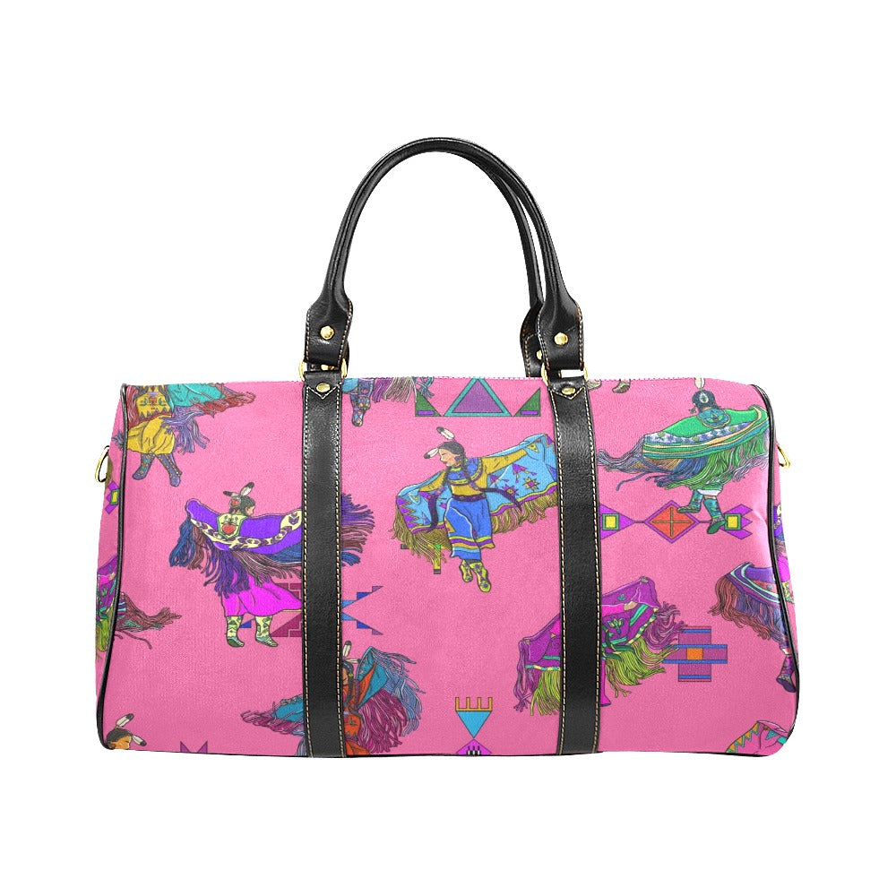 Women's Fancy Dancers Pink Waterproof Travel Bag/Small