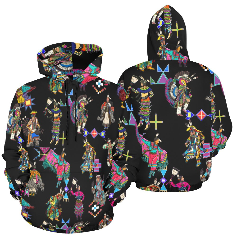 Grand Entry Dancers Black Hoodie for Women (USA Size)