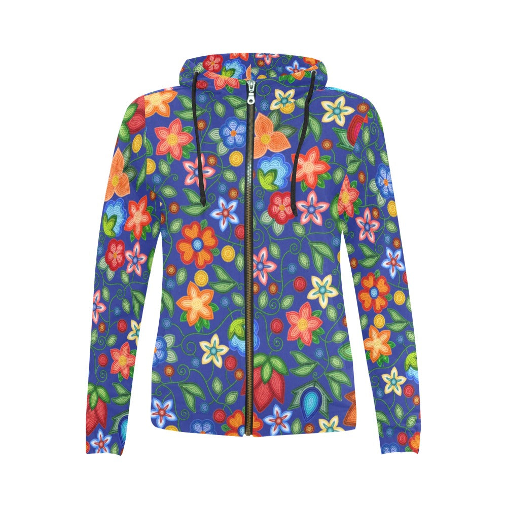 Morning Harmony Sapphire Full Zip Hoodie for Women