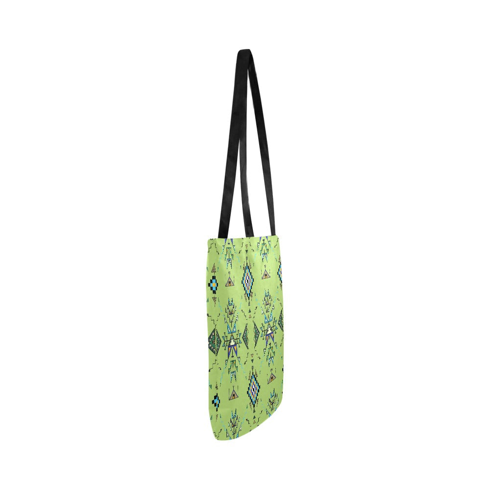 Bear Shield Green Reusable Shopping Bag (Two sides)